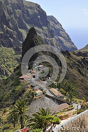 Village of Masca at tenerife Stock Photo