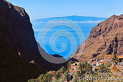 Village Masca at Tenerife island - Canary Stock Photo