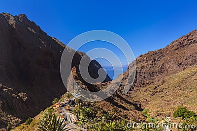 Village Masca at Tenerife island - Canary Stock Photo