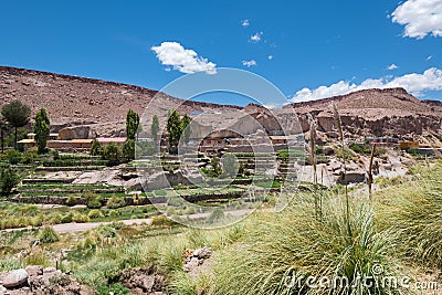 A village named Caspana in Chile Stock Photo