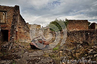 Oradour-sur-Glane was destroied by German nazi and is now a permanent memorial Stock Photo