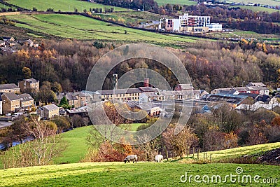 Village Peak district Sheeps Grazing UK Editorial Stock Photo