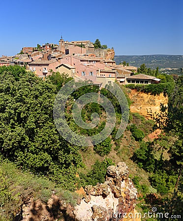 Village of Rousillon in Provence Stock Photo