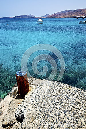 Village rusty metal arrecife teguise lanzarote Stock Photo