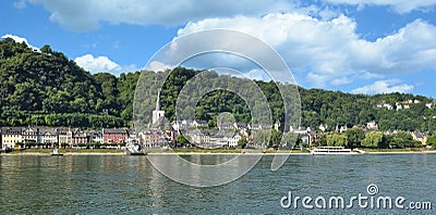 Village of Sankt Goar,Rhine River,Germany Stock Photo