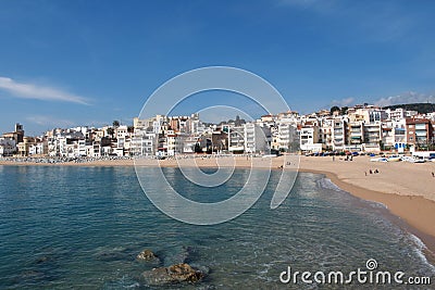 Village of Sant Pol de Mar in Barcelona province, Catalonia, Spa Stock Photo