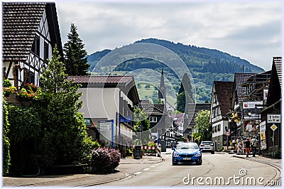 Village of Sasbachwalden in Schwartzwald, aka Black Forest in Germany Editorial Stock Photo