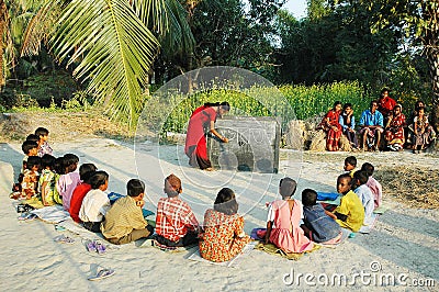 Village school. Editorial Stock Photo