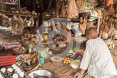 Village shop near Siem Reap Editorial Stock Photo