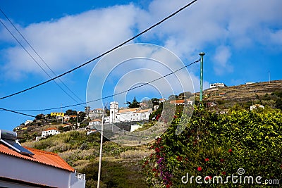 Village in the South East area of Madeira where the Mountains meet thesea Editorial Stock Photo