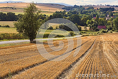 Village in South Poland in Sudety Mountains Stock Photo
