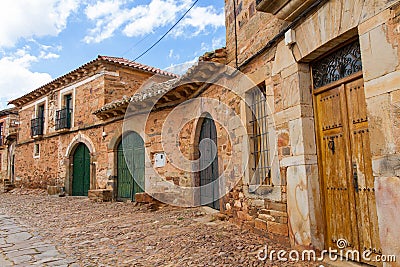 Village Street Castrillo de Los Polvazares Stock Photo