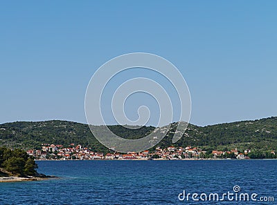 The village Tkon on the island Pasman Stock Photo