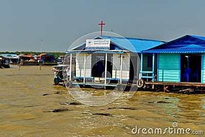 A church at the floating village Editorial Stock Photo