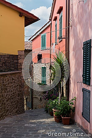 Village in tuscany, montecatini alto Stock Photo