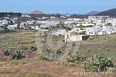 The village Uga in Southern Lanzarote. Stock Photo