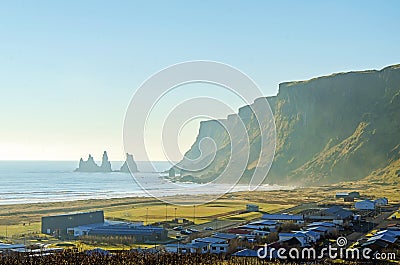 Village of Vik on the south coast of Iceland Stock Photo