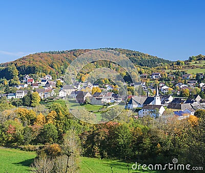 Village in Vulkaneifel district in Germany Stock Photo