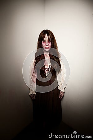 Village witch or alien zombie Stock Photo