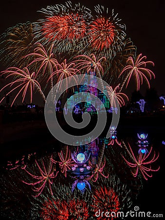 Disney Halloween Special Fireworks Display Editorial Stock Photo