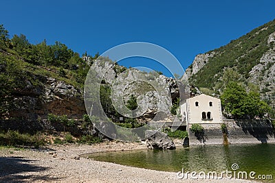 Villalago, lâ€™Aquila, Italy. Stock Photo