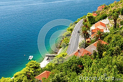 Villas On Dalmatian Coast Stock Photo