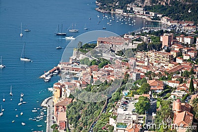 Villefranche-sur-Mer on the Cote d'Azur Stock Photo