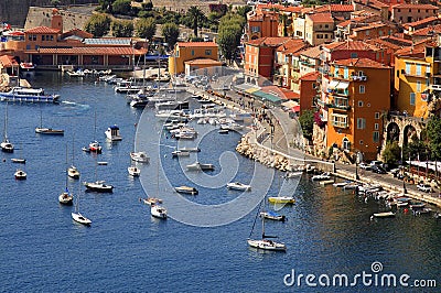 Villefranche-sur-Mer harbour, Cote D'Azur, South o Stock Photo