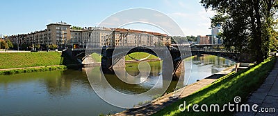 Vilnius city evening view - rain cloud coming Editorial Stock Photo