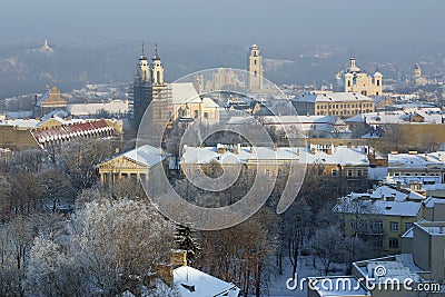 Vilnius city in winter Stock Photo