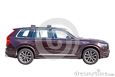 Volvo XC90 SUV car isolated on white Editorial Stock Photo