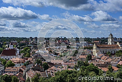 Vilnius, lithuania, europe, view from the hill of gediminas Editorial Stock Photo