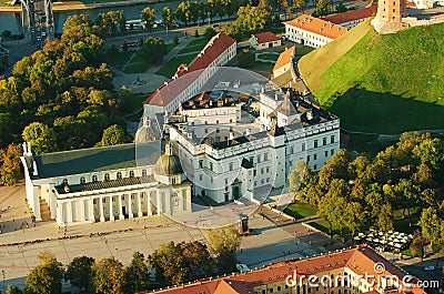 Vilnius, Lithuania. Gothic Upper Castle. Cathedral and Palace of the Grand Dukes of Lithuania. Stock Photo