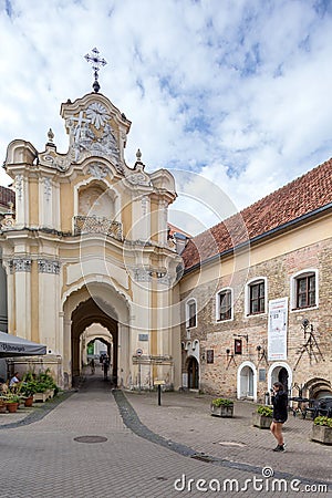 Vilnius, Lithuania AUGUST 13, 2023. Arch Gate Of Basilian Monastery Editorial Stock Photo