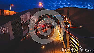 Vilnius night scene Editorial Stock Photo