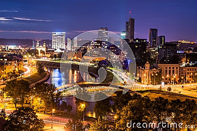 Vilnius night scene Stock Photo