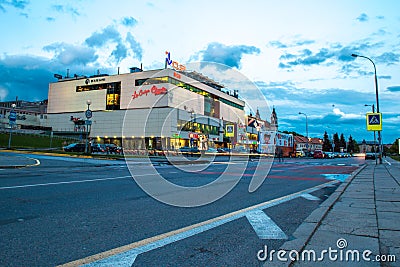 Vilnius night scene Editorial Stock Photo