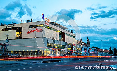 Vilnius night scene Editorial Stock Photo