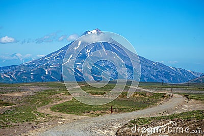 Vilyuchinsky stratovolcano Vilyuchik in the southern part of the Kamchatka Peninsula, Russia Stock Photo