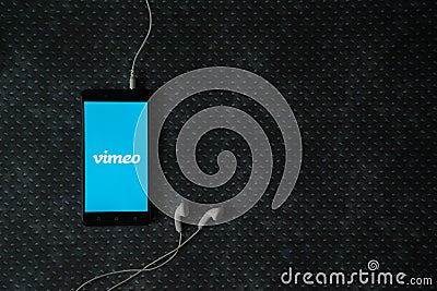 Vimeo logo on smartphone screen Editorial Stock Photo