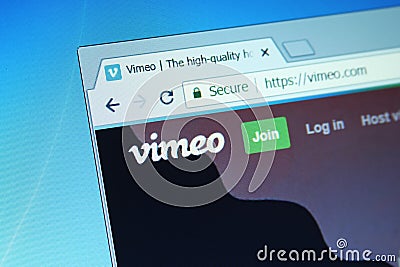 Vimeo video sharing website Editorial Stock Photo