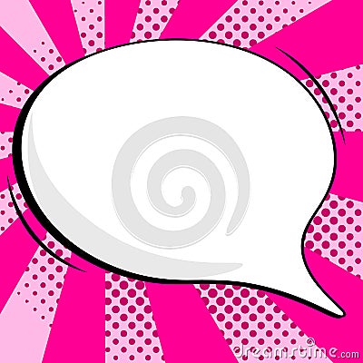 Vinage speech bubble in pop Vector Illustration