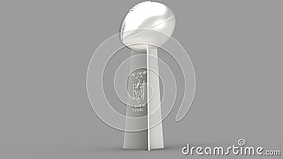 Vince Lombardi Trophy 3d illustration Editorial Stock Photo