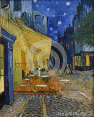 Vincent van Gogh, Cafe Terrace at Night, 1888 Editorial Stock Photo