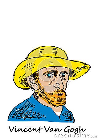 Vincent Van Gogh Vector Illustration