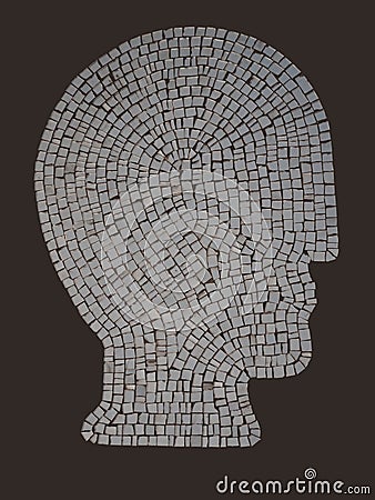 Vinci head mosaic Stock Photo
