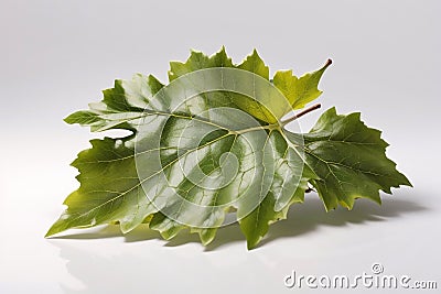 Vine green leaves or grape leave isolated Stock Photo