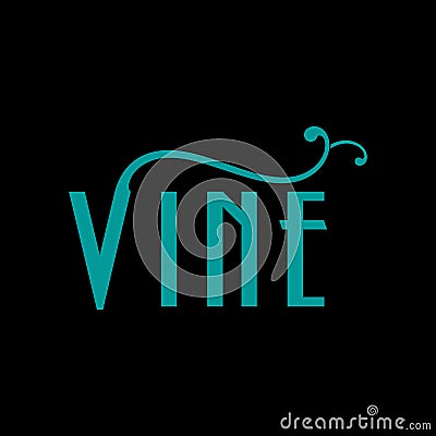 Vine Vector Logo Design Vector Illustration