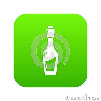 Vinegar bottle icon green vector Vector Illustration