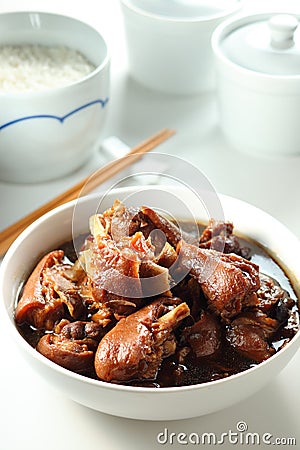 Vinegar pork knuckle Stock Photo